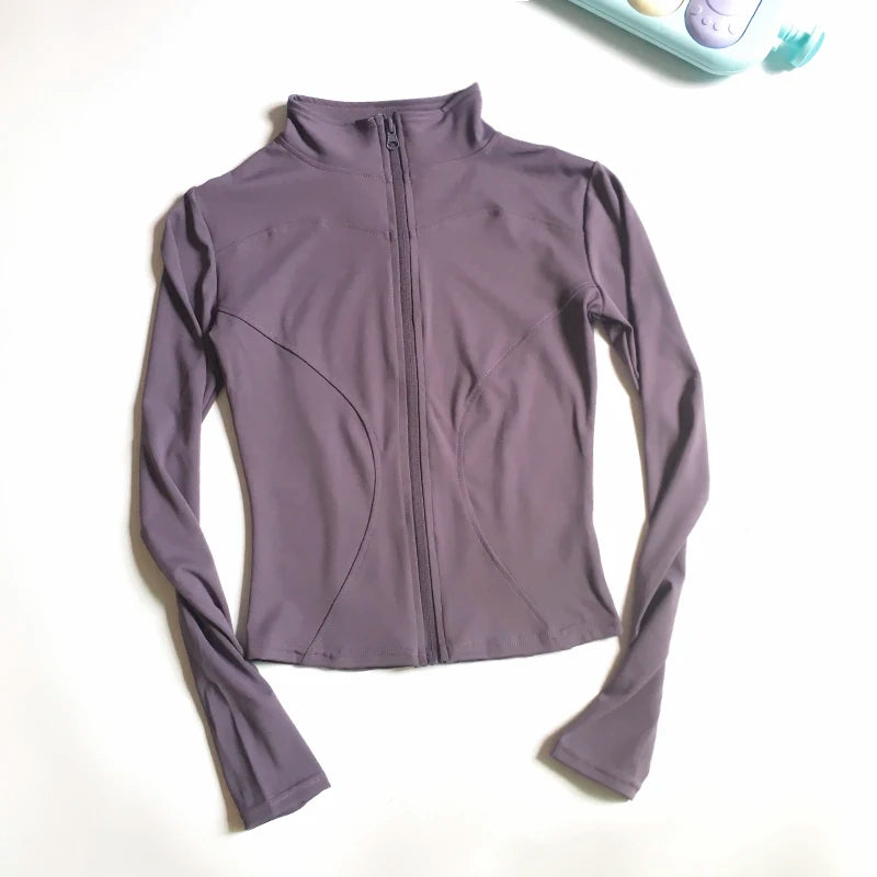Long Sleeve Zip Yoga Top
