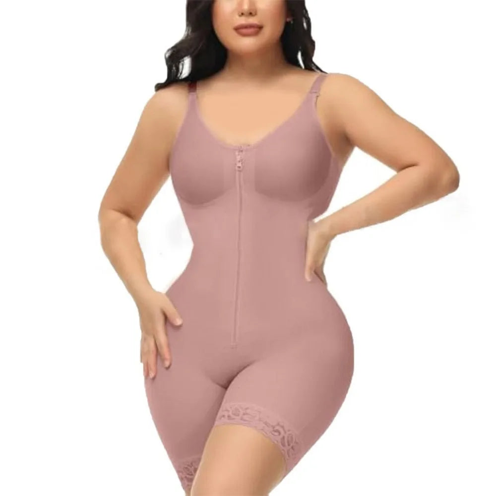 Zipper Butt Lifting Shapewear Bodysuit