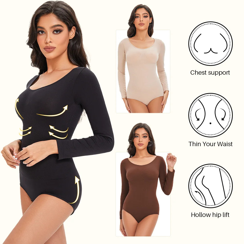 Long Sleeve Seamless Shaping Bodysuit