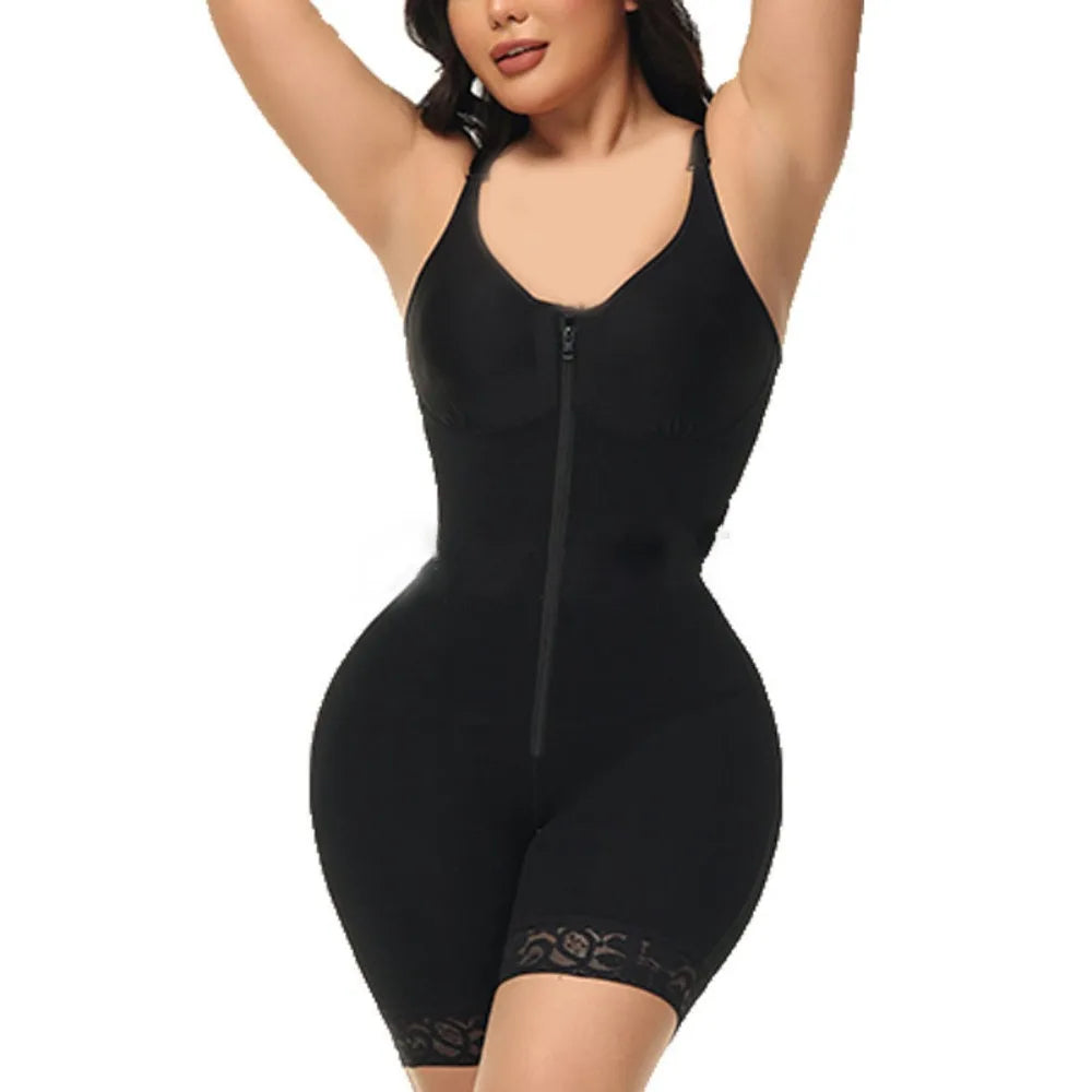 Zipper Butt Lifting Shapewear Bodysuit