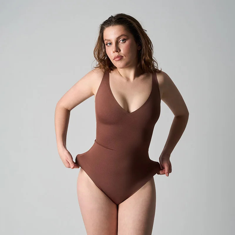 V-Neck Seamless Sculpting Bodysuit