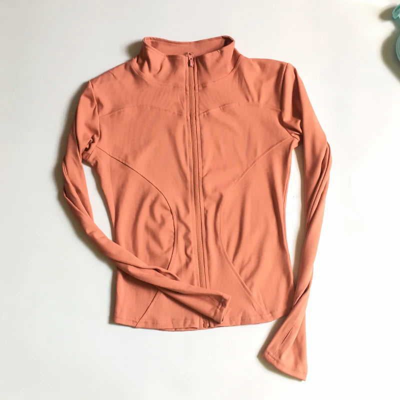 Long Sleeve Zip Yoga Top