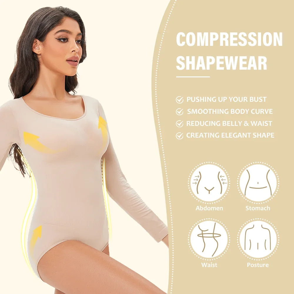 Long Sleeve Seamless Shaping Bodysuit