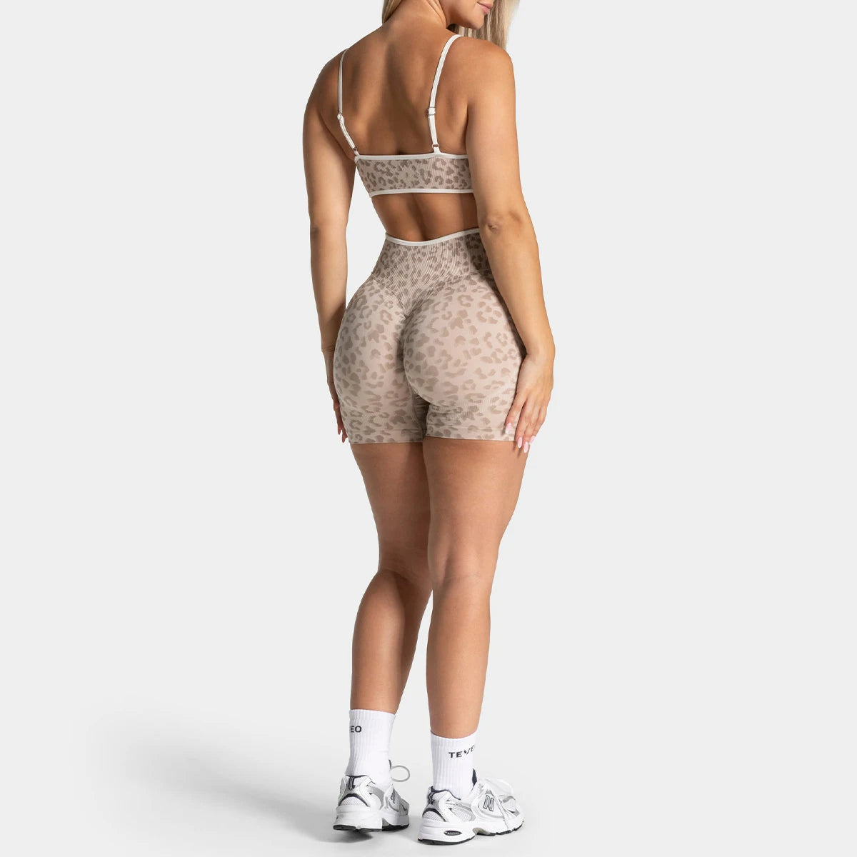 Leopard Print Biker Shorts Set