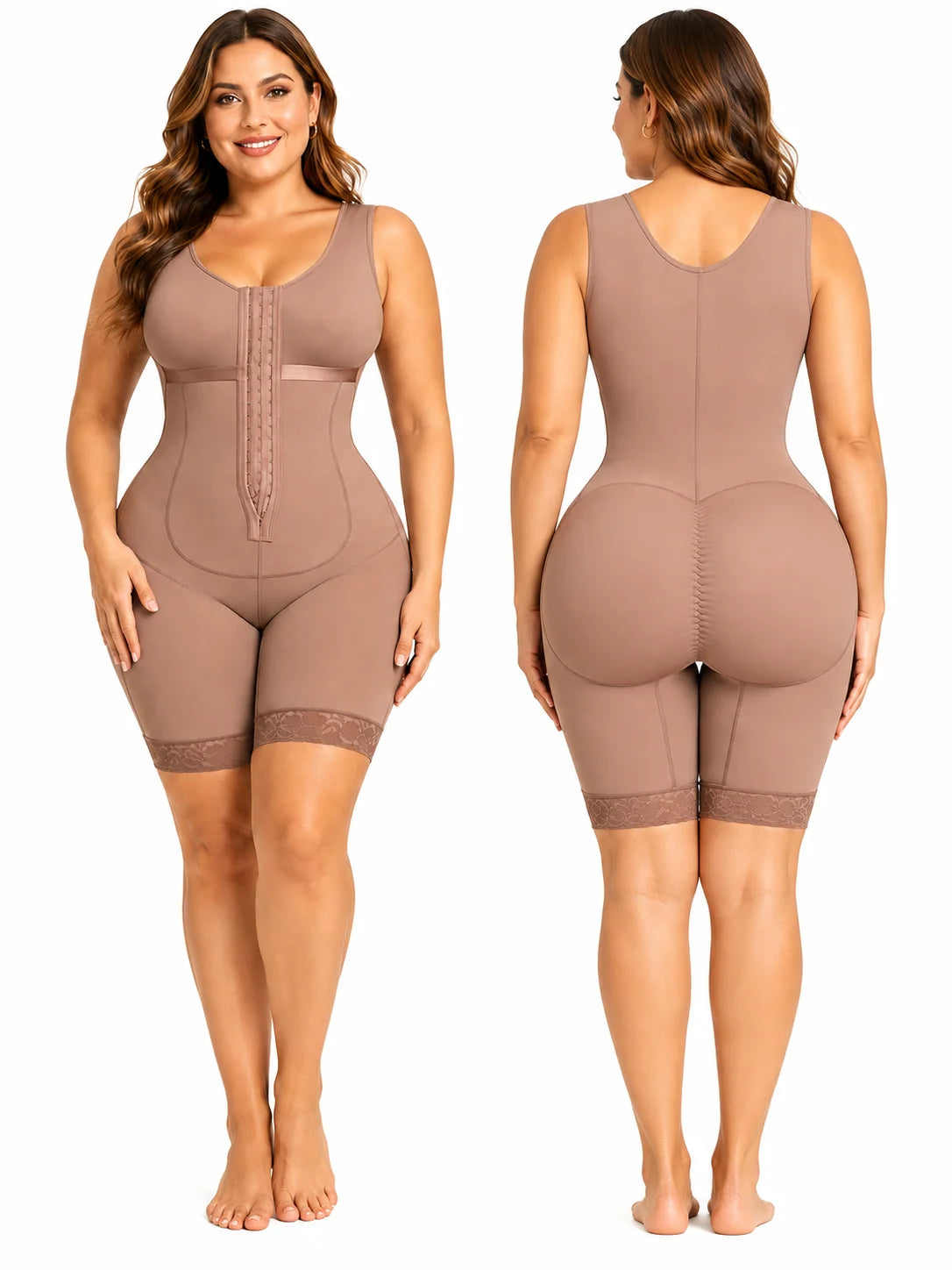 Front Hook Sculpting Shapewear Bodysuit