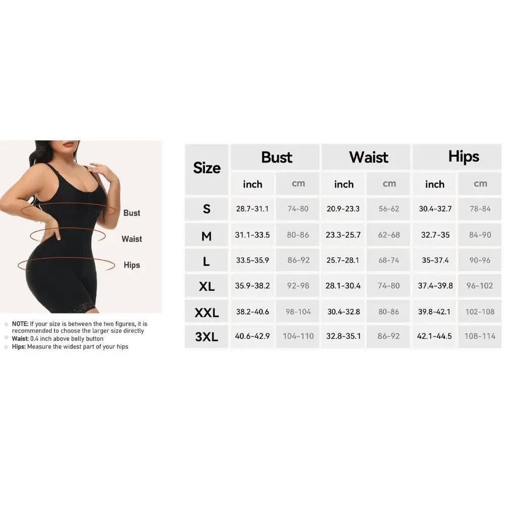 Zipper Butt Lifting Shapewear Bodysuit