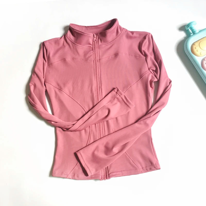 Long Sleeve Zip Yoga Top