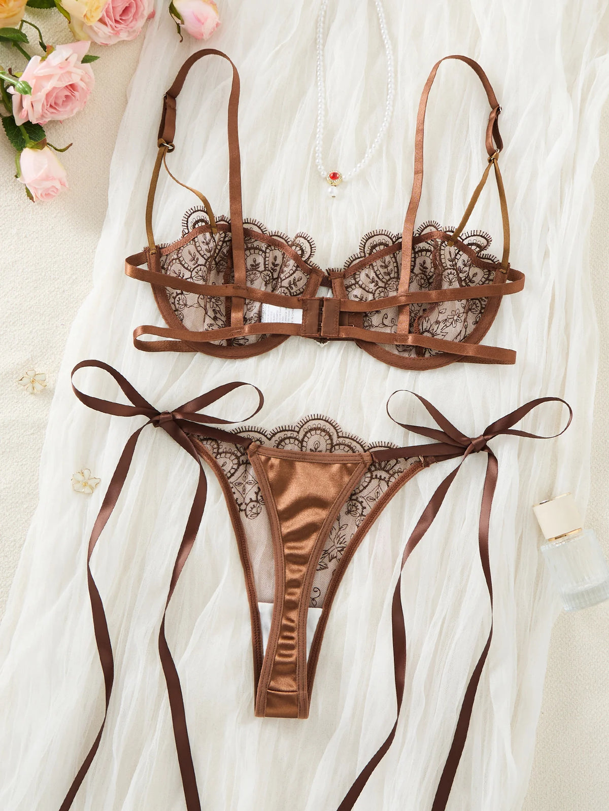 Floral Lace Push-Up Lingerie Set