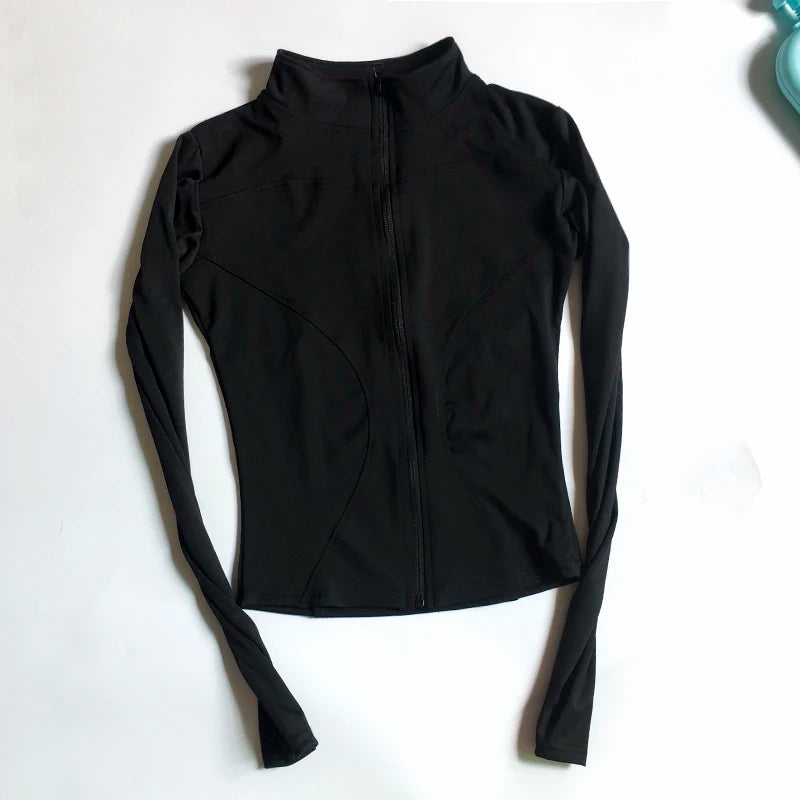 Long Sleeve Zip Yoga Top