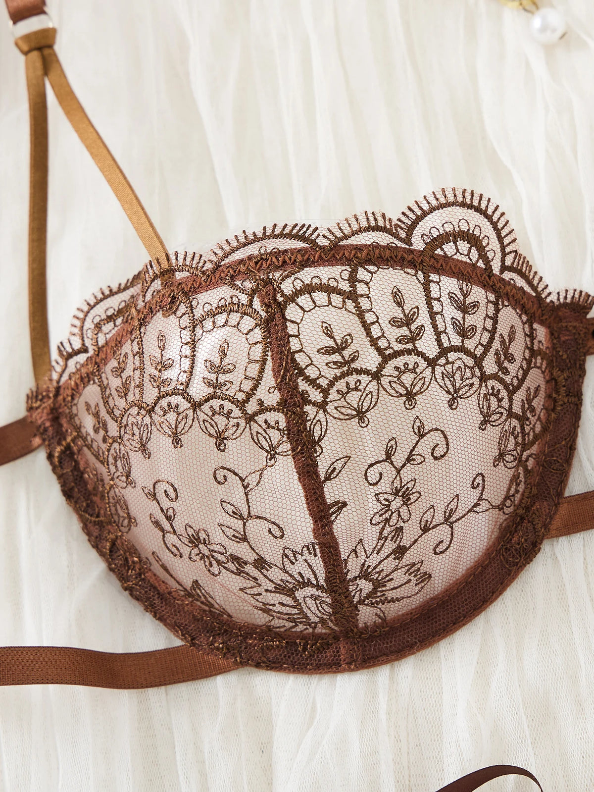 Floral Lace Push-Up Lingerie Set