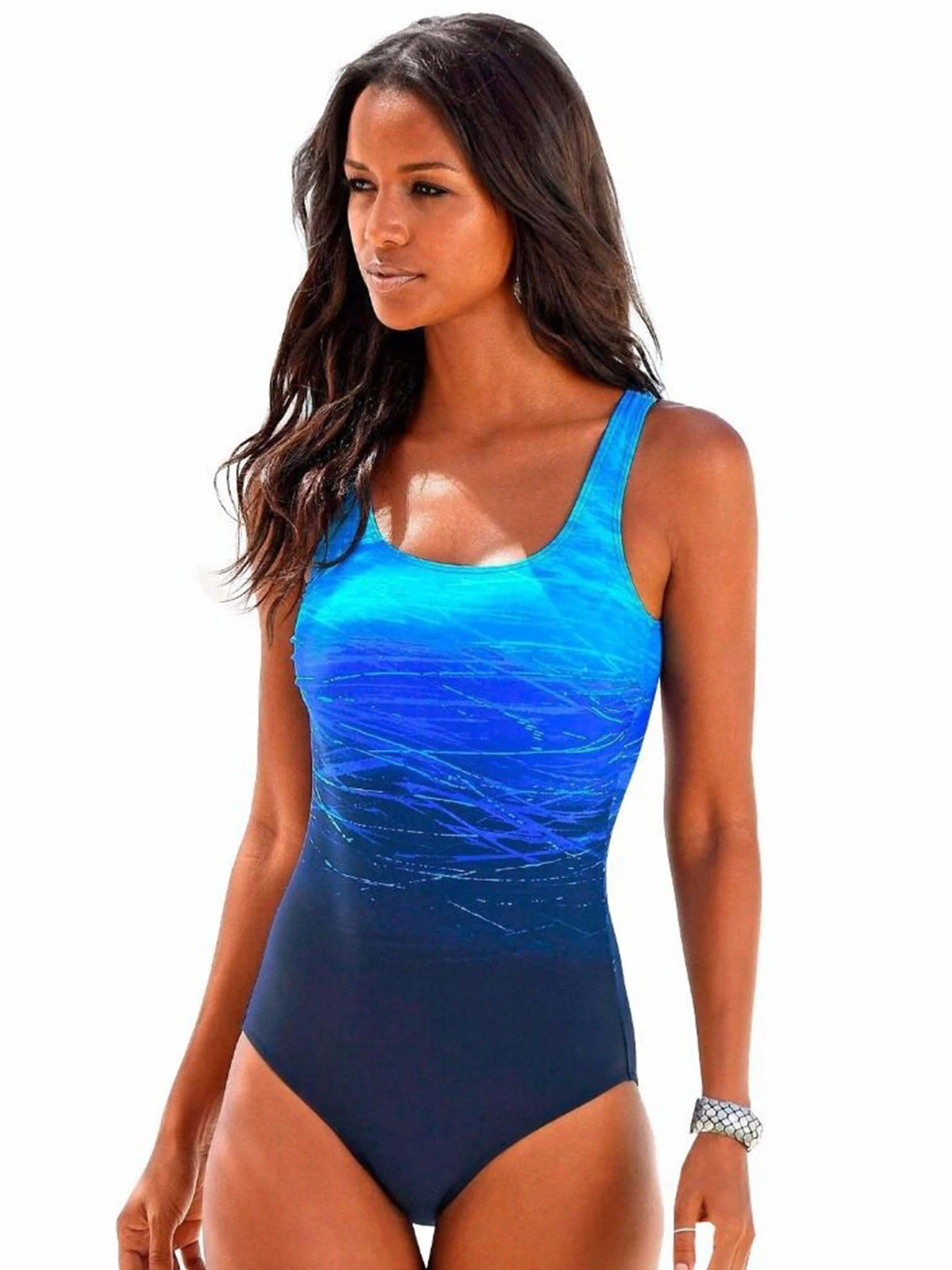 Plus Size Cross Back Swimsuit