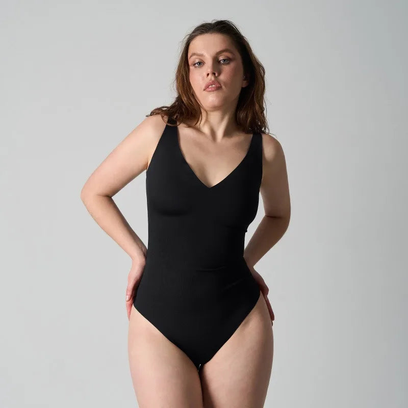 V-Neck Seamless Sculpting Bodysuit