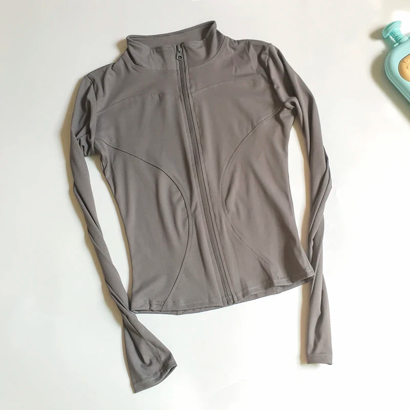 Long Sleeve Zip Yoga Top