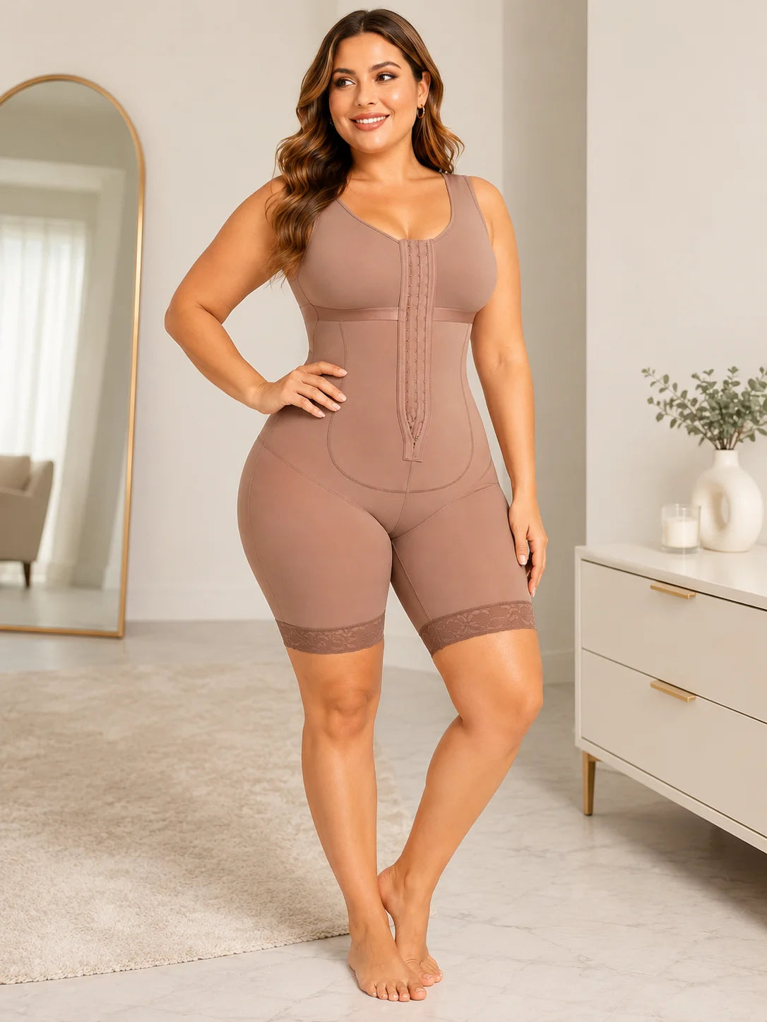 Front Hook Sculpting Shapewear Bodysuit