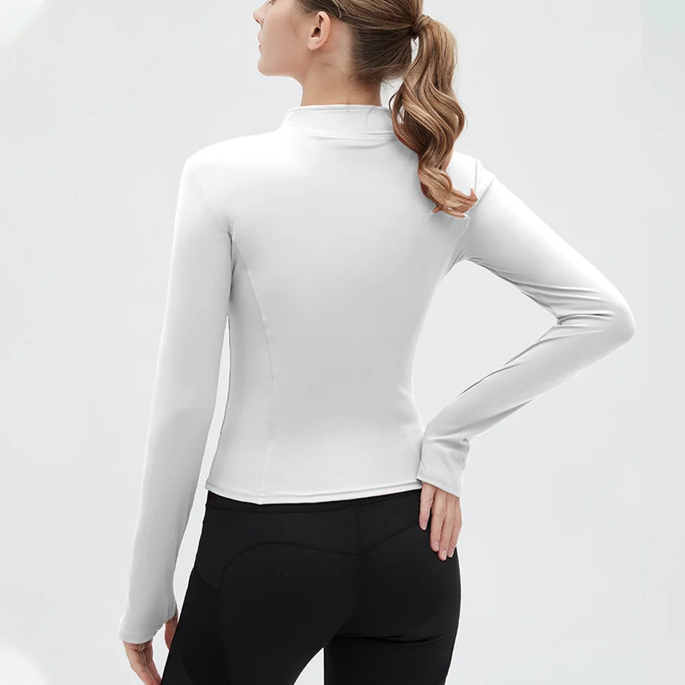 Long Sleeve Zip Yoga Top