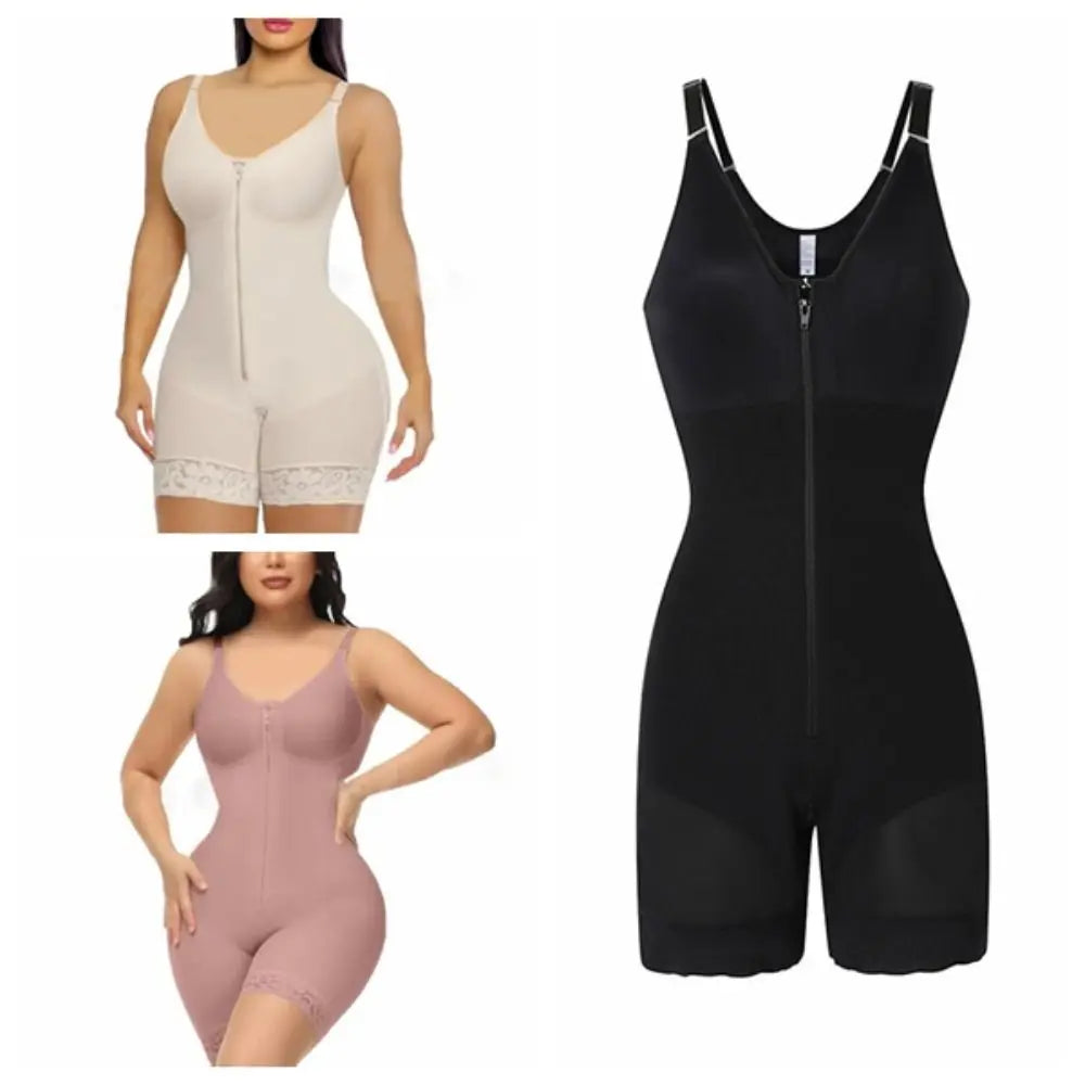 Zipper Butt Lifting Shapewear Bodysuit