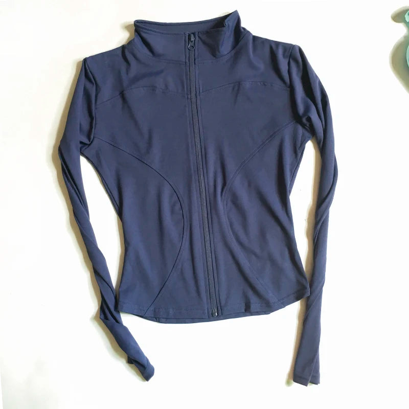 Long Sleeve Zip Yoga Top