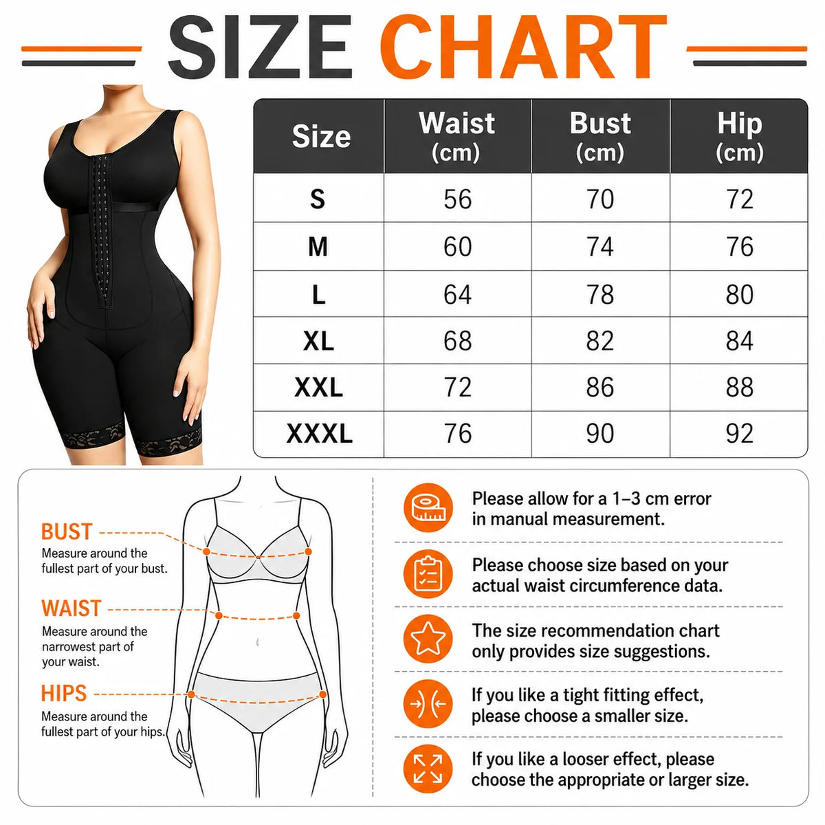 Front Hook Sculpting Shapewear Bodysuit