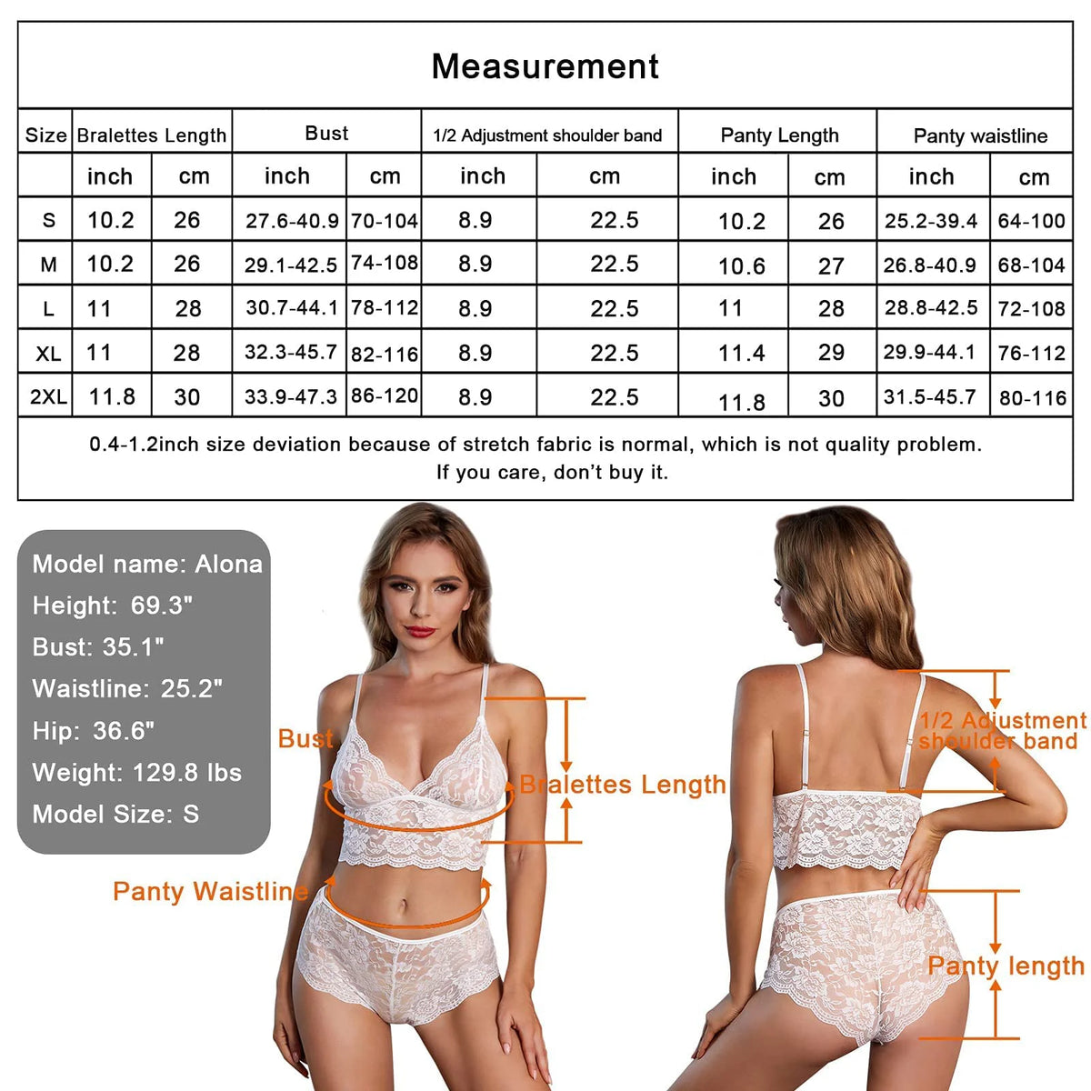 Wireless Lace Babydoll Lingerie Set