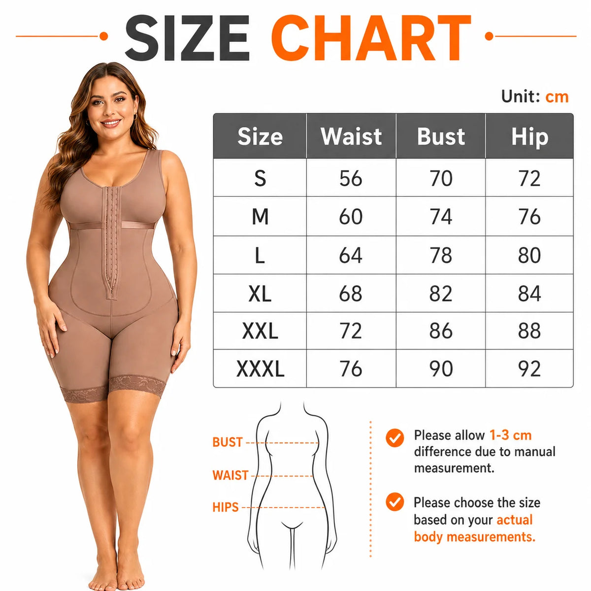 Front Hook Sculpting Shapewear Bodysuit